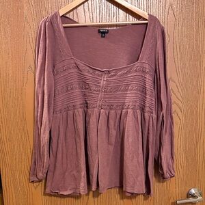 Long sleeve baby doll top